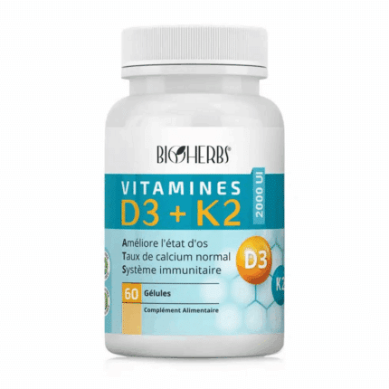 Bioherbs Vitamine D3 K2 boîte de 60 complément alimentaire en Tunisie