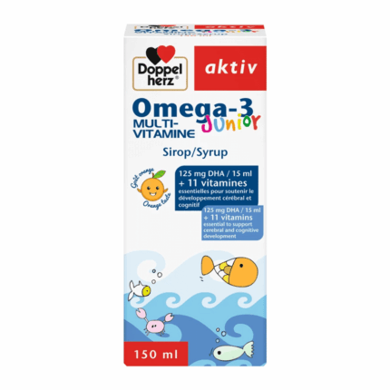 DOPPELHERZ-AKTIV-SIROP-OMEGA-3-MULTI-VITAMINES-JUNIOR-150ML-PARA-DU-BONHEUR-TUNISIE