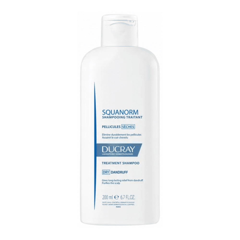DUCRAY-SQUANORM-SHAMPOING-TRAITANT-PELLICULES-SÈCHES-200-ML Flacon Ducray Squanorm Shampoing Traitant Pellicules Sèches 200 ml pour le soin des cheveux en Tunisie