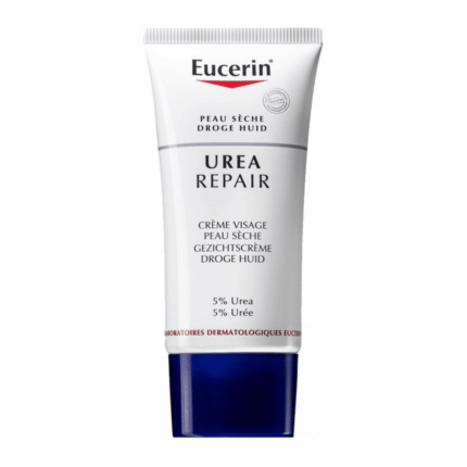 Tube Eucerin Urearepair Crème visage Peau Sèche 5% D’urée 50 ml pour le soin du visage en Tunisie