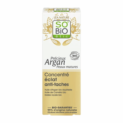 LEA-NATURE-SO'BIO-CONCENTRÉ-ÉCLAT-ANTI-TACHES-PRÉCIEUX-ARGAN-40ML-PARA-DU-BONHEUR-TUNISIE