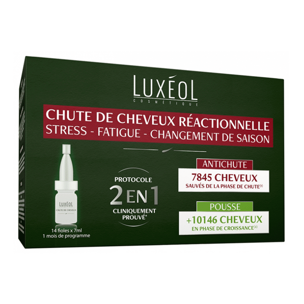 LUXÉOL AMPOULES CHUTE DE CHEVEUX RÉACTIONNELLE