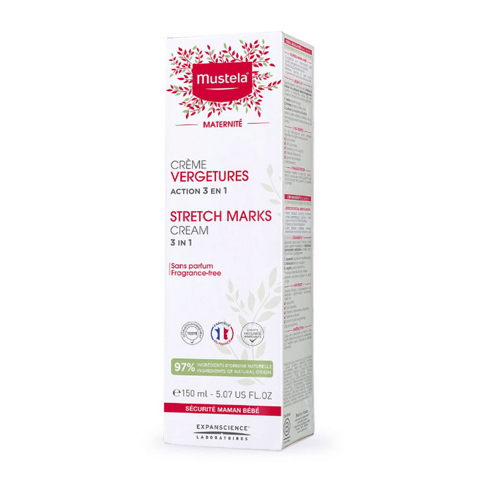 Mustela Crème Prévention vergetures sans parfum, 150ML