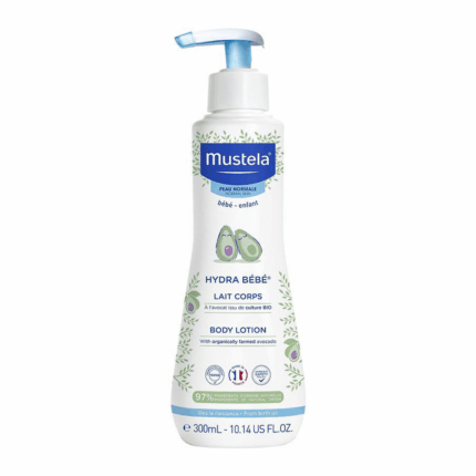 MUSTELA-LAIT-CORPS-HYDRA-BÉBÉ-À-L'AVOCAT-300-ML-PARA-DU-BONHEUR-TUNISIE