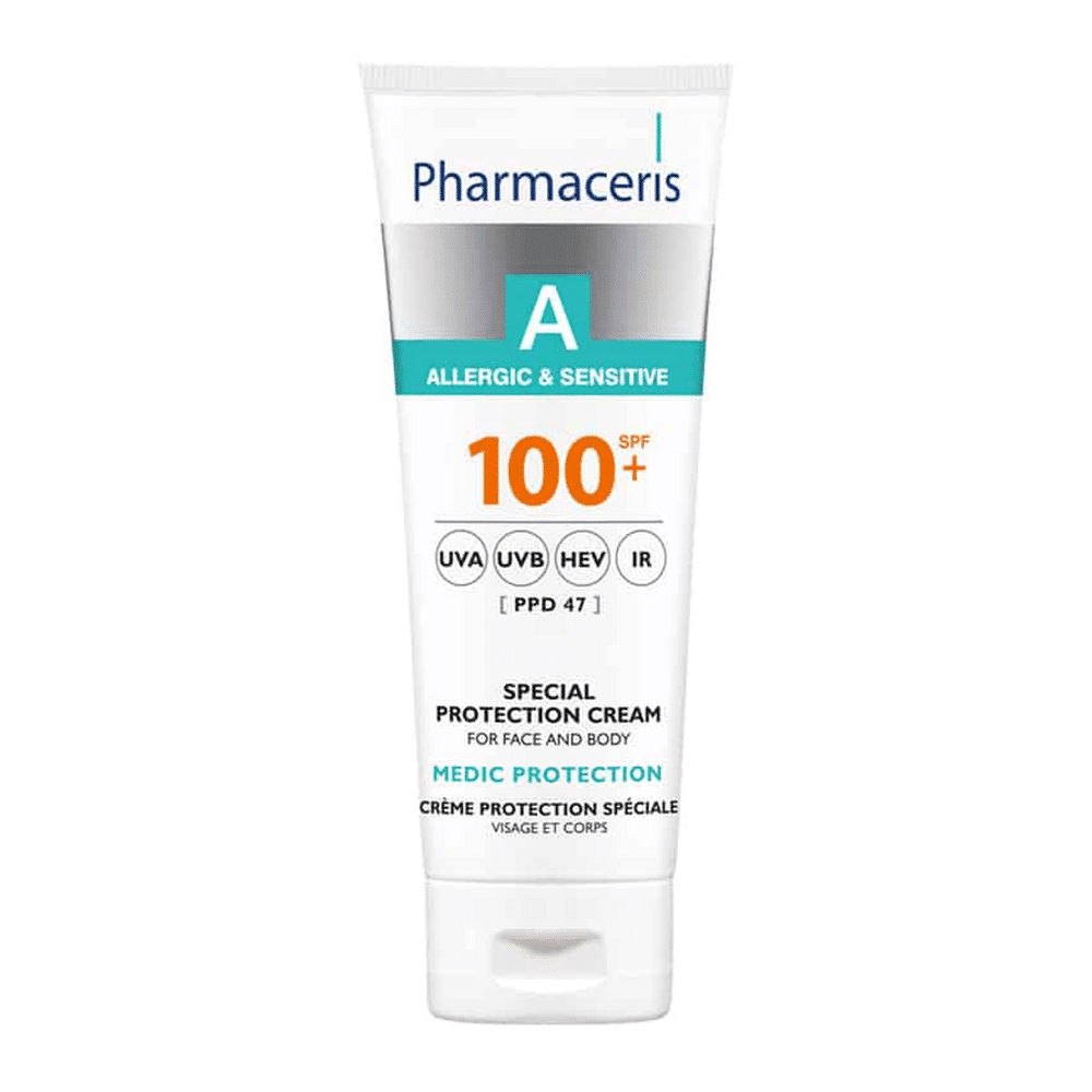 PHARMACERIS A Medic Protection SPF 100 Tube PHARMACERIS A MEDIC PROTECTION SPF 100 crème visage corps 75ML peaux sensibles Tunisie