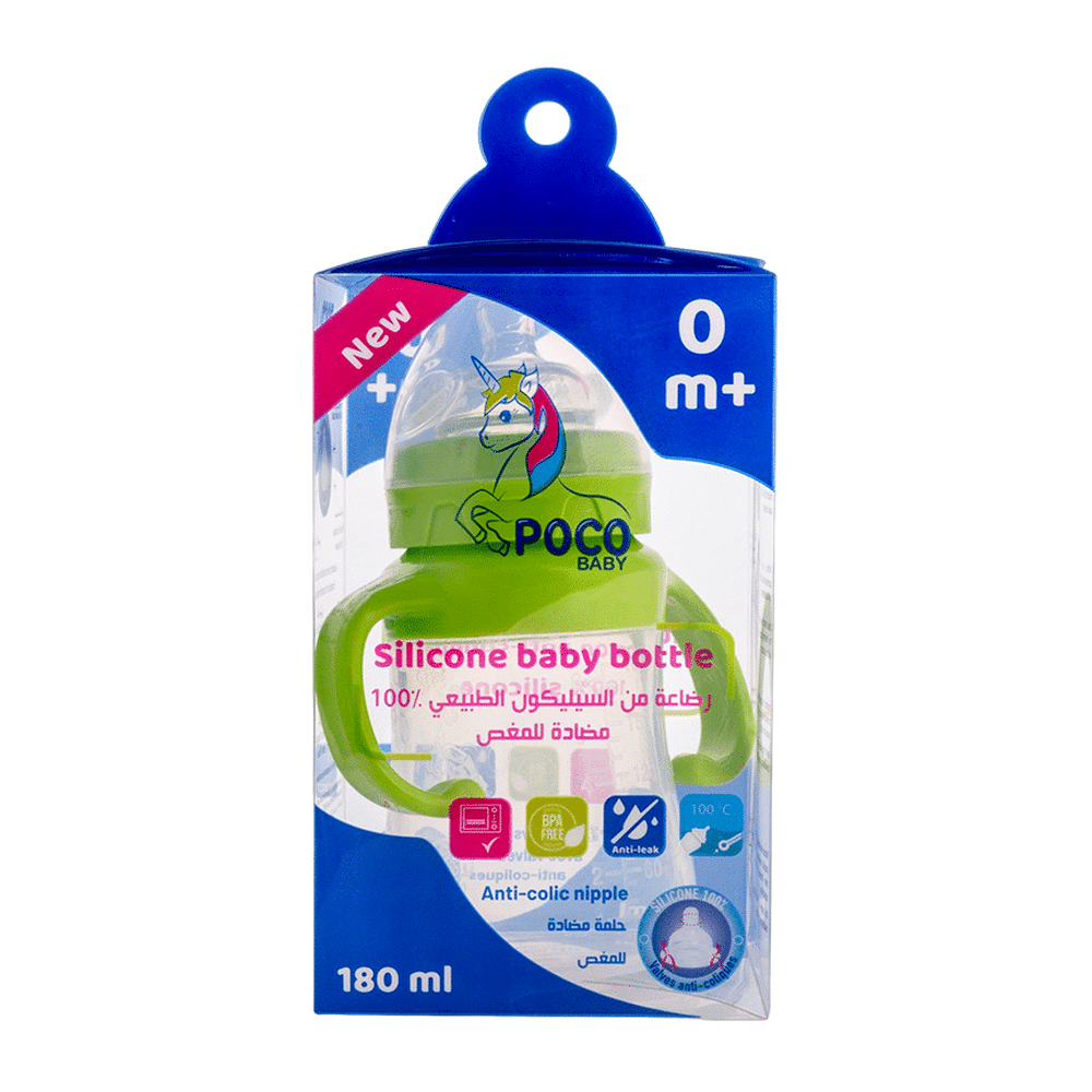 POCO-BABY-BIBERON-SILICONE-ANTI-COLIQUE-VERT-180ML-PARA-DU-BONHEUR-TUNISIE POCO-BABY-BIBERON-SILICONE-ANTI-COLIQUE-VERT-180ML-PARA-DU-BONHEUR-TUNISIE