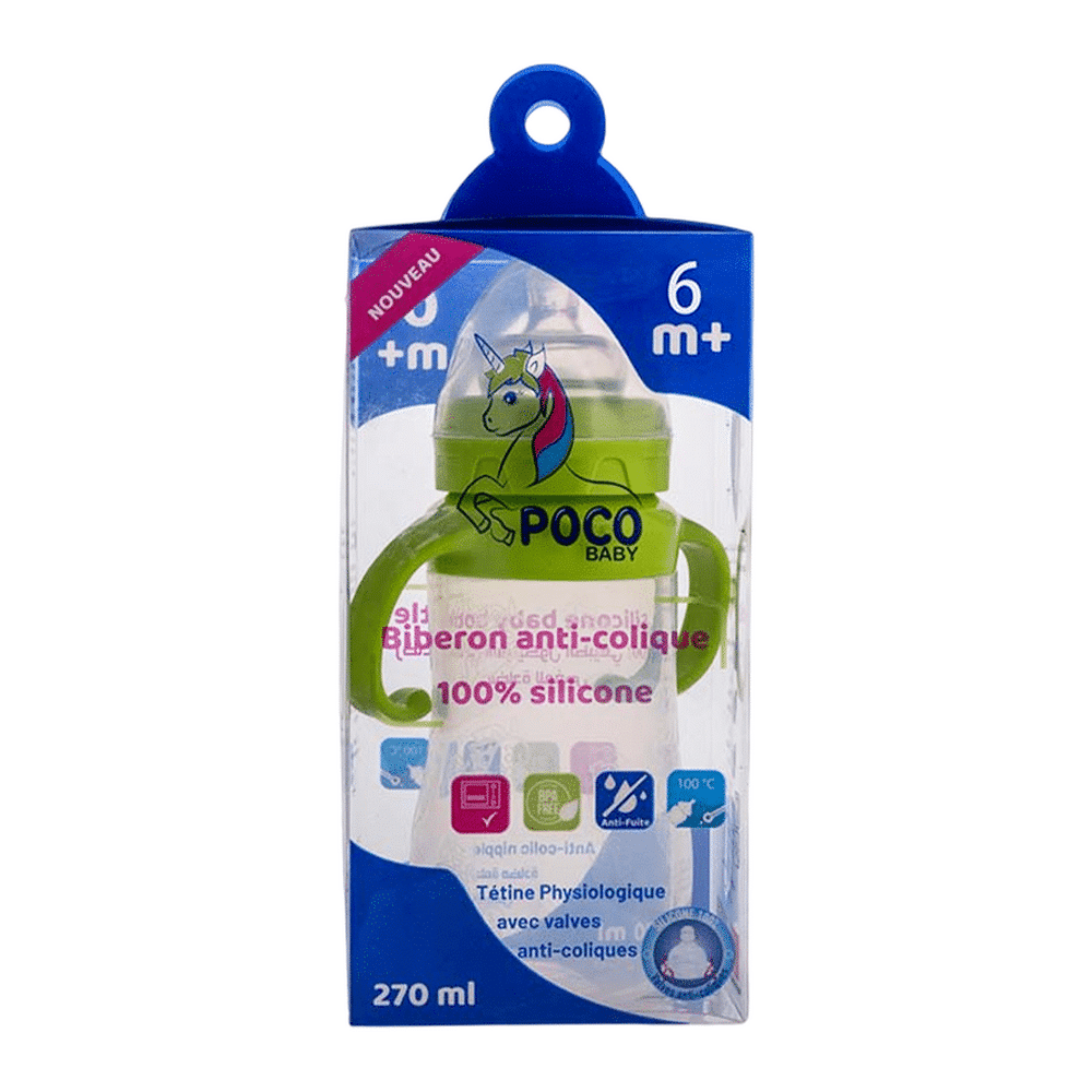 POCO-BABY-BIBERON-SILICONE-ANTI-COLIQUE-VERT-270ML-PARA-DU-BONHEUR-TUNISIE POCO-BABY-BIBERON-SILICONE-ANTI-COLIQUE-VERT-270ML-PARA-DU-BONHEUR-TUNISIE