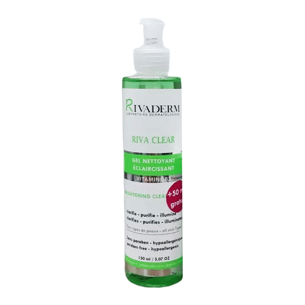 Rivaderm Gel Nettoyant Eclaircissant 150 ml + 50 ml Gratuit
