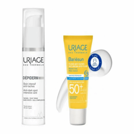 Flacon Uriage Depiderm Soin Intensif Anti Taches 30ml&uriage Bariesun Fluide Anti Taches Spf50+ 40ml Offert en Tunisie