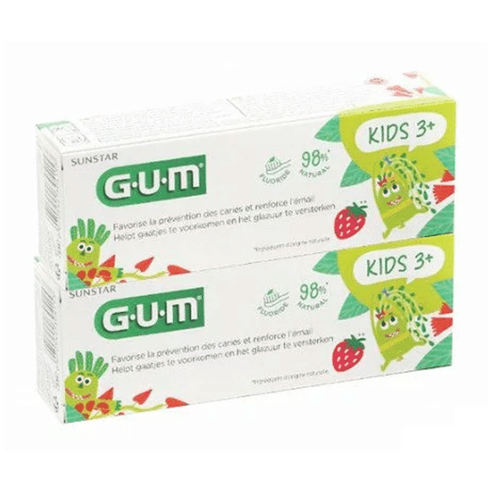 GUM Kids Dentifrice Fraise 3-6 Ans 2X50 ml