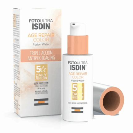 Flacon isdin age repair Color SPF50 50ML, écran solaire teinté visage anti-rides Tunisie