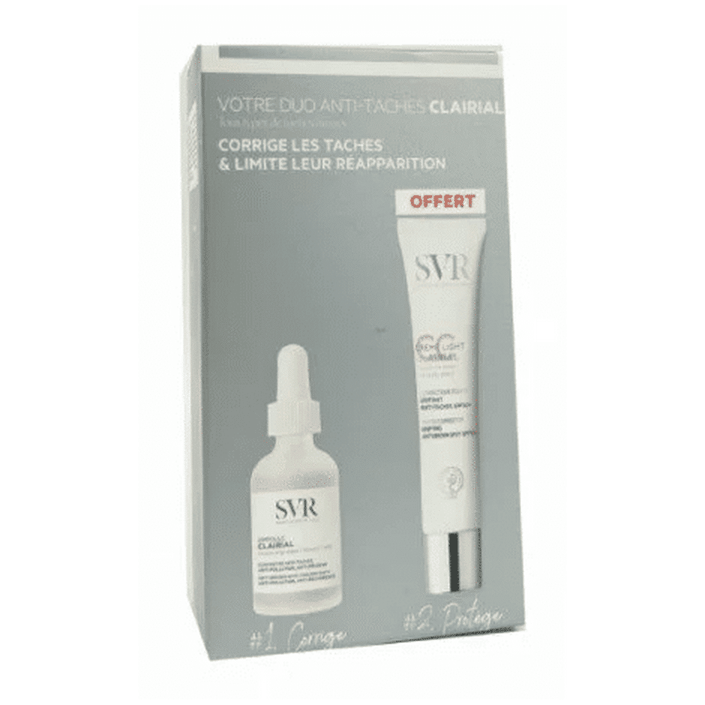 Sans titre Svr Coffret Clairial Ampoule + Clairial CC crème Light Spf50+ Offerte en Tunisie