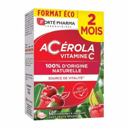Boîte Forte Pharma Acerola énergie 60 comprimés pour bébé en Tunisie