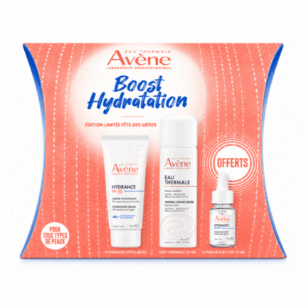 Avène Coffret Hydrance SPF 30 40 ml + Eau Thermale 10 ml + Sérum Hydrance Boost 10 ml Offerts en Tunisie