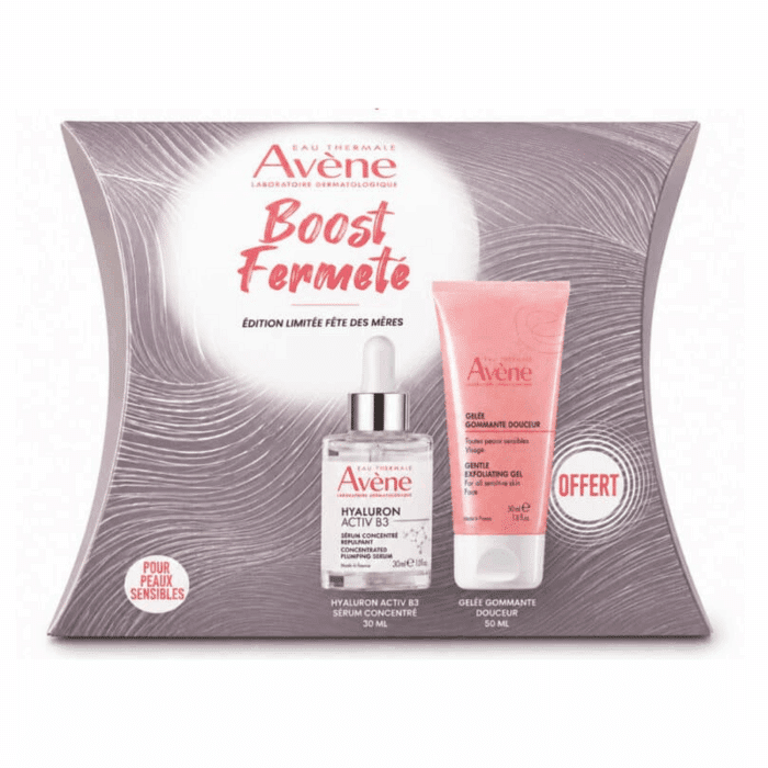 Avène Coffret Boost Fermete : sérum Hyaluron Activ B3 + Gelée Gommante Douceur 50ml Offerte en Tunisie