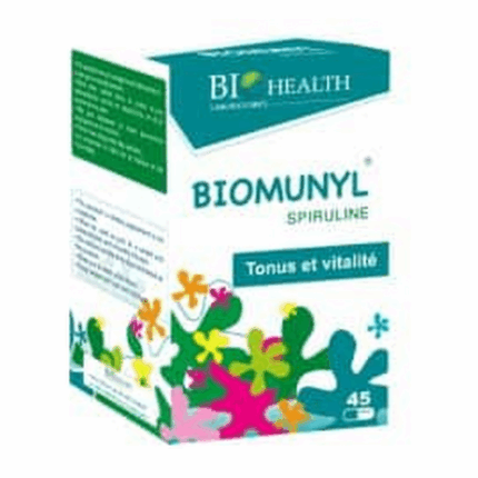 Boîte Bio Health Biomunyl Spiruline 45 gélules complément alimentaire en Tunisie