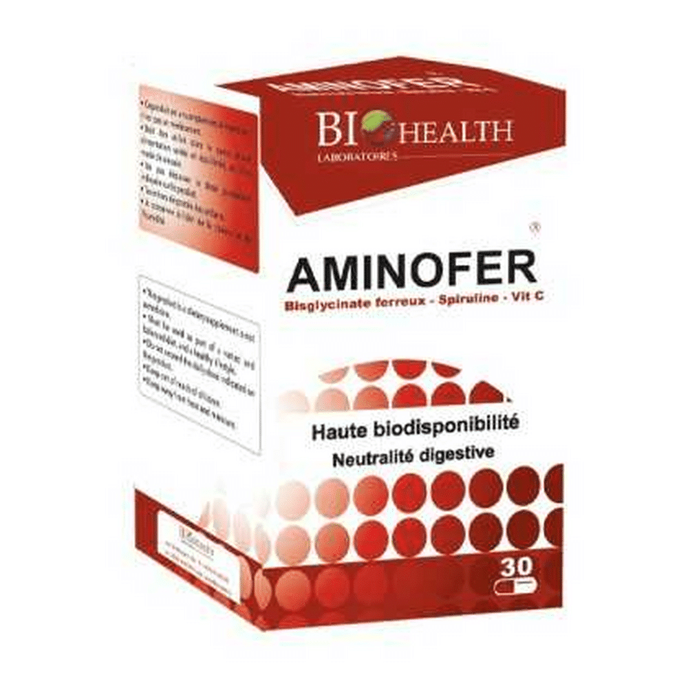 biohealth-aminofer-30-gellules (1) Biohealth Aminofer 30 Gellules complément alimentaire en Tunisie
