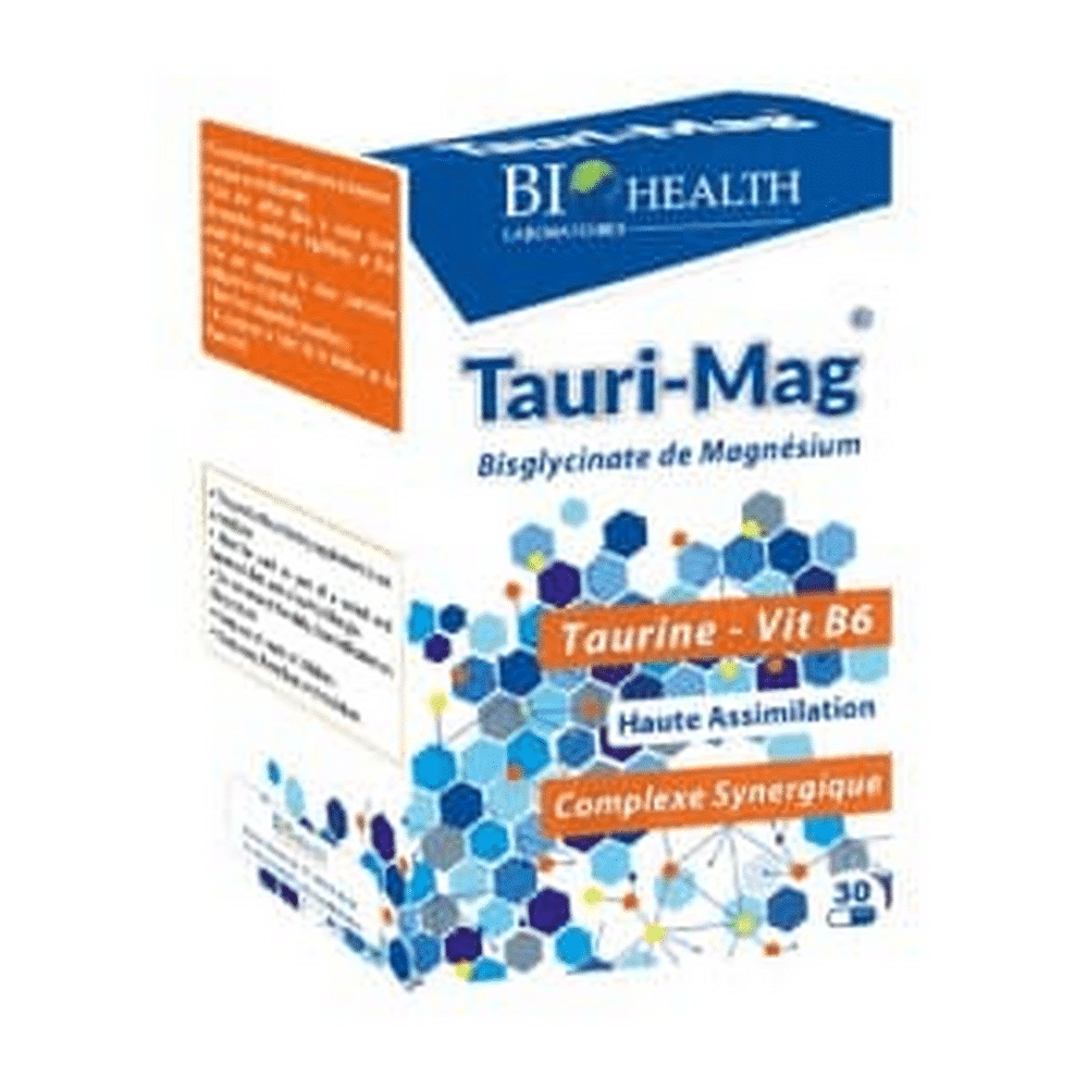 Bio Health - Tauri mag bisglycinate de magnésium - 30 gélules