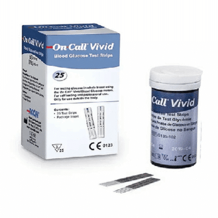 ON CALL Vivid Plus - Bandelettes Test Glycémie- boîte de 25 Unités en Tunisie