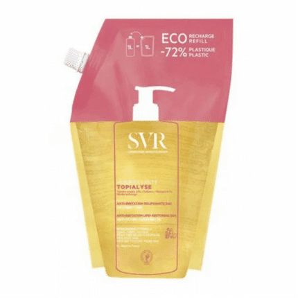 Flacon SVR Topialyse Huile Lavante Eco Recharge 1l pour le soin du visage en Tunisie