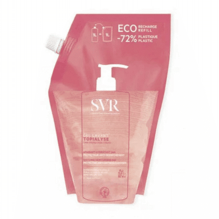 Flacon SVR Topialyse Gel Lavant Eco-recharge 1l pour le soin du visage en Tunisie