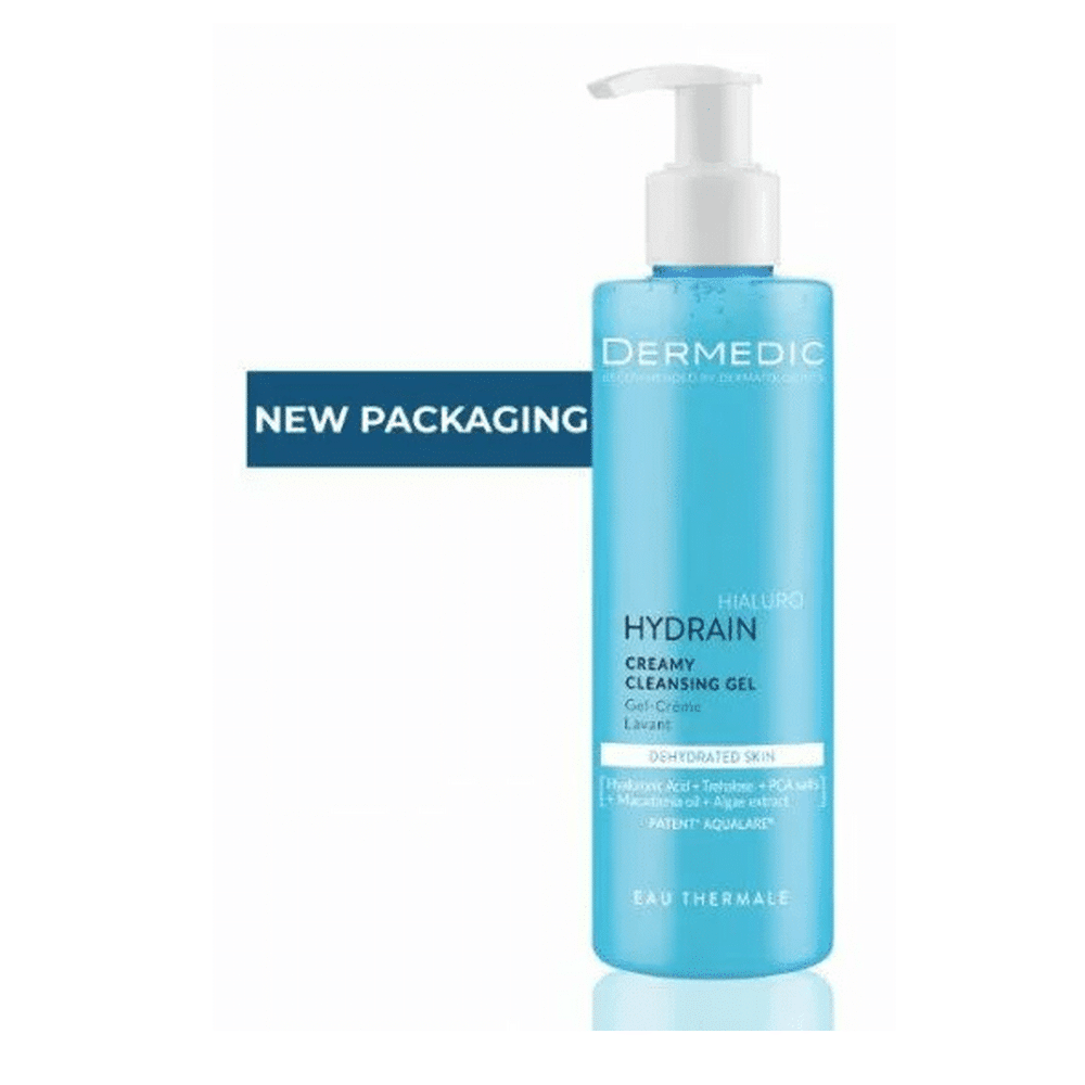 DERMEDIC Hydrain3 HIALURO Gel Nettoyant Crémeaux 200 ml New
