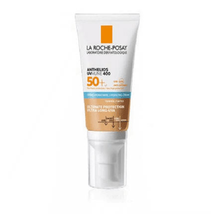 La Roche-Posay roche posay anthelios UVMUNE 400 Crème Hydratante Teintée SPF50+ visage peaux sèches sensibles Tunisie
