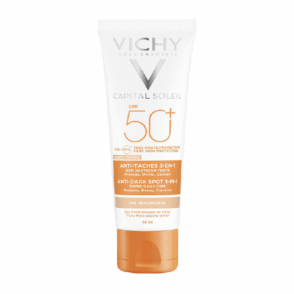 Vichy Idéal Soleil Soin Anti-taches Teinté 3-en-1 Spf50+ 50ml pour la protection solaire en Tunisie