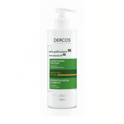 Flacon Vichy Dercos Anti Pelliculaire Shampooing Traitant cheveux Secs 390ml pour le soin des cheveux en Tunisie