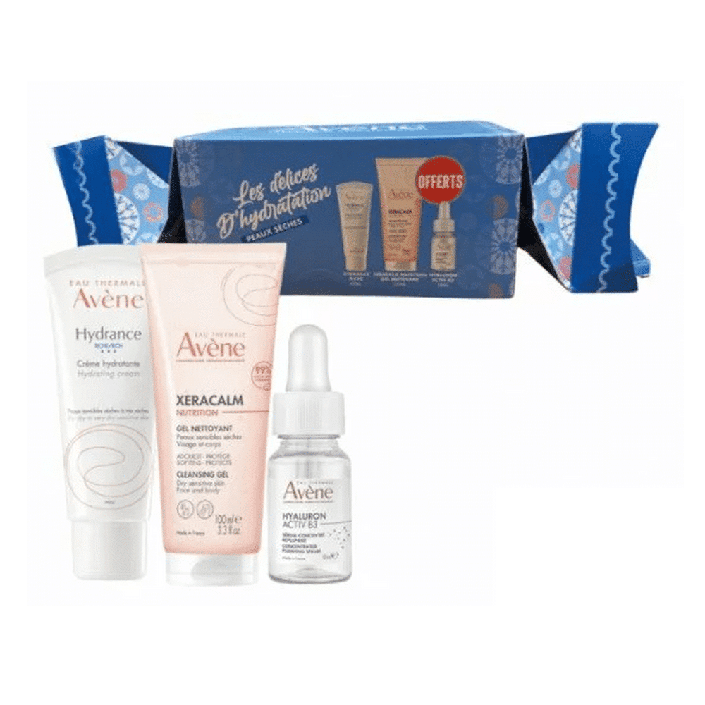 Avène Coffret les Delices d’hydratation Hydrance Riche+XeraCalm Gel 100 ml+Hyaluron Activ B3 10 ml Offerts