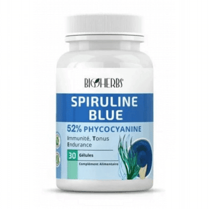 Boîte Bioherbs Spiruline Bleu 30 gélules complément alimentaire en Tunisie