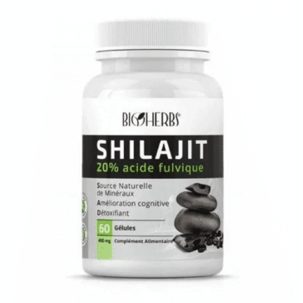 Boîte Bioherbs Shilajit 60 gélules complément alimentaire en Tunisie