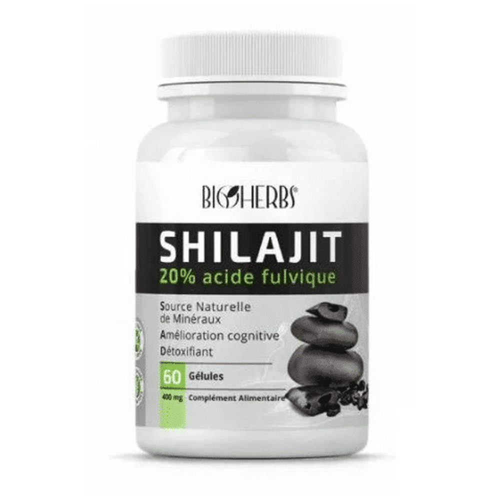 Bioherbs – Shilagit 20% Acide Fulvique 60 Gelules