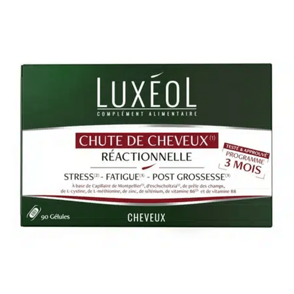 Luxeol Chute De Cheveux Reactionnelle 3 Mois - 90 Gelules