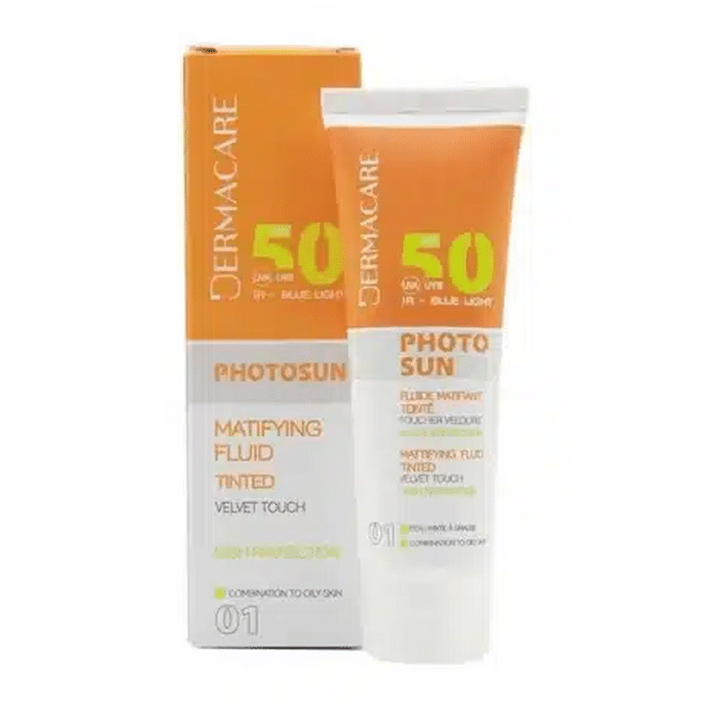 dermacare-photosun-01-fluide-matifiante-teinte-beige-eclat-spf-50-50ml Flacon Dermacare Photosun Fluide Matifiant teinte N°1 SPF 50 50ml en Tunisie