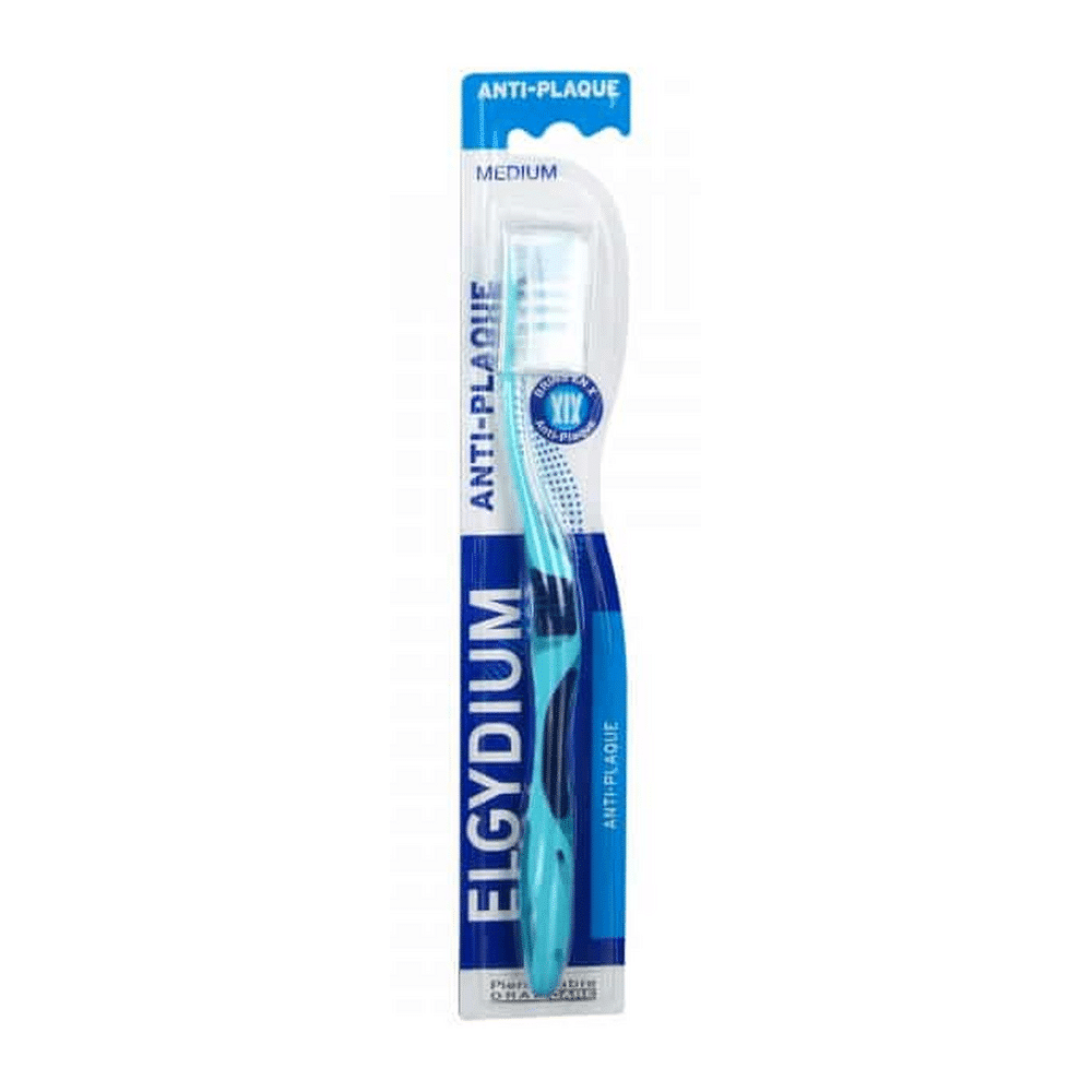 ELGYDIUM Brosse à dents antiplaque Medium