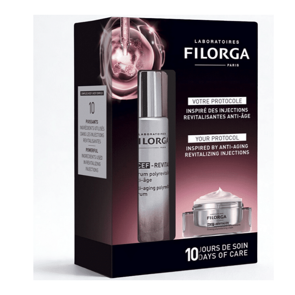filorga-coffret-ncef-revitalize-serum-polyrevitalisant-30mlcreme-raffermissante-15ml-offert Filorga Coffret Ncef -revitalize sérum Polyrevitalisant 30ml+creme Raffermissante 15ml (offert) en Tunisie