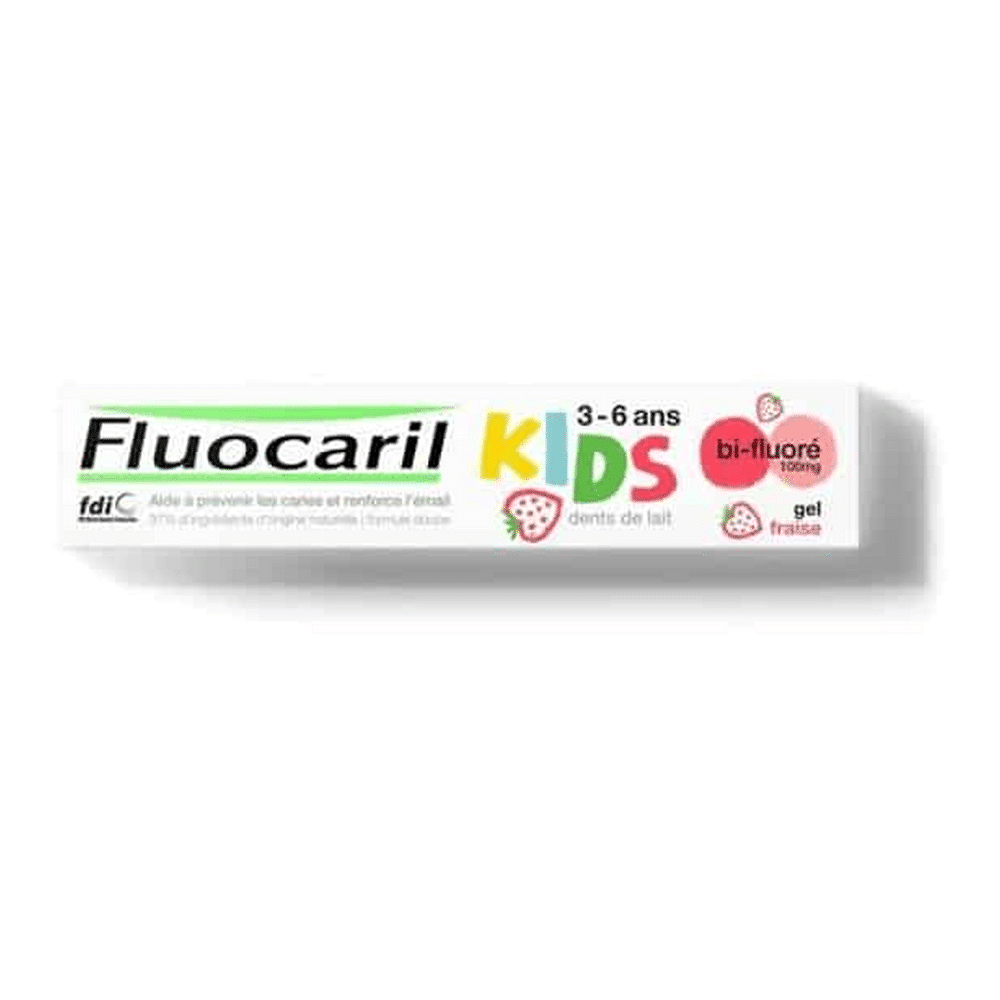 Fluocaril Dentifrice Kids Gel Fraise Bi-Fluoré 3-6 Ans 50 ml