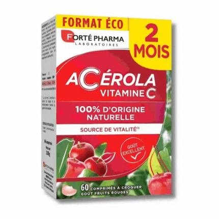 Boîte Forte Pharma énergie Acerola 60 comprimés en Tunisie