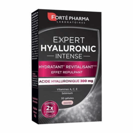 Boîte Forte Pharma Expert Hyaluronic Intense 30 gélules pour le soin du visage en Tunisie