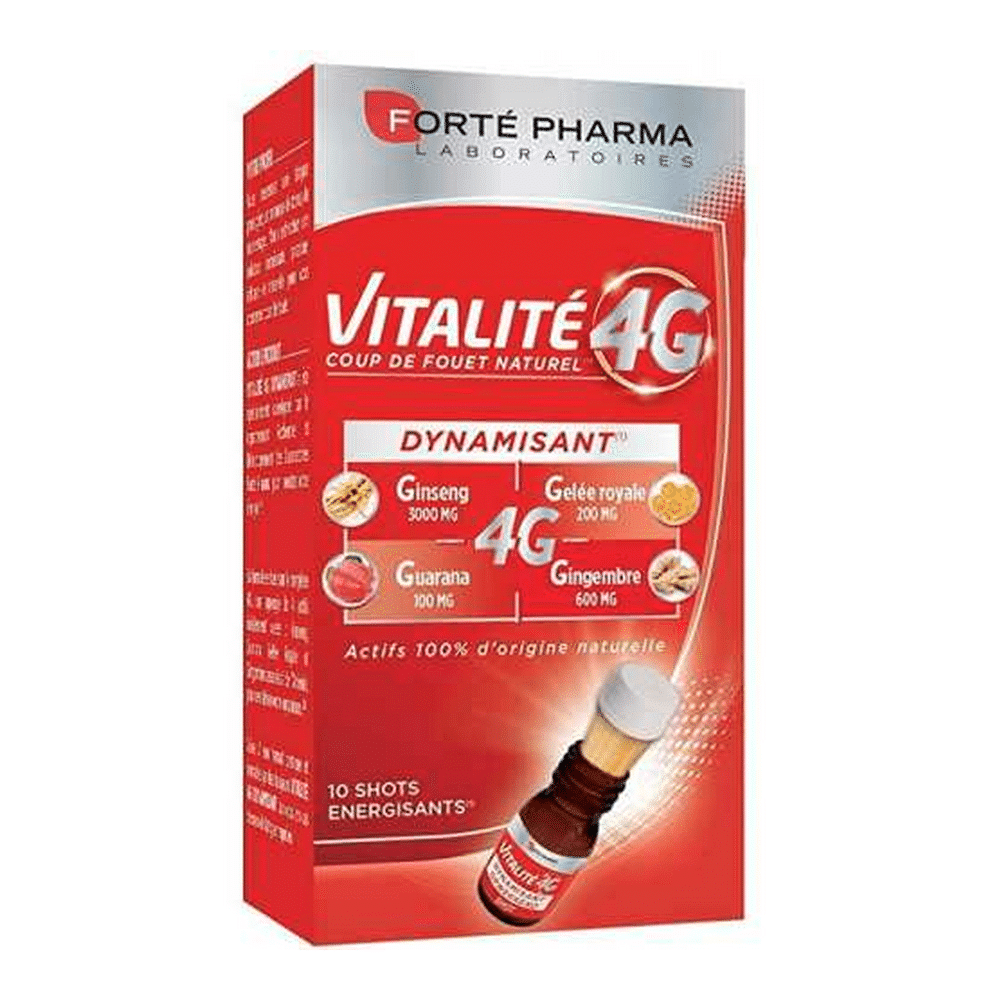 Forté Pharma Vitalité 4G Dynamisant – 10 Shots Énergisants