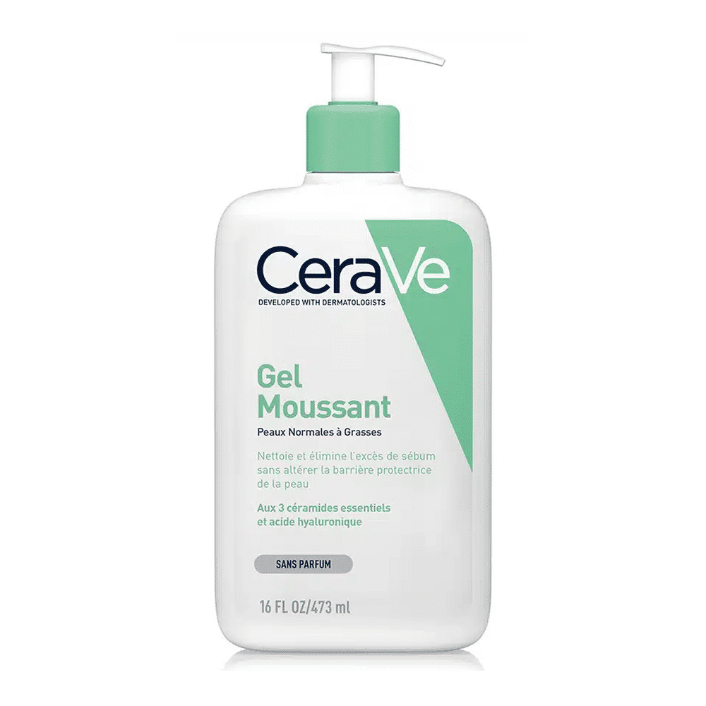 CERAVE – GEL MOUSSANT NETTOYANT PEAUX NORMALES A GRASSES 473 ML