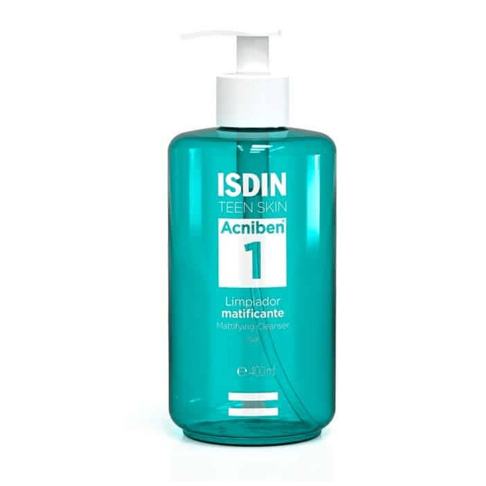 GEL NETTOYANT MATIFIANT PEAU MIXTE A GRASSE A TENDANCE ACNEIQUES ISDIN ACNIBEN 400ML