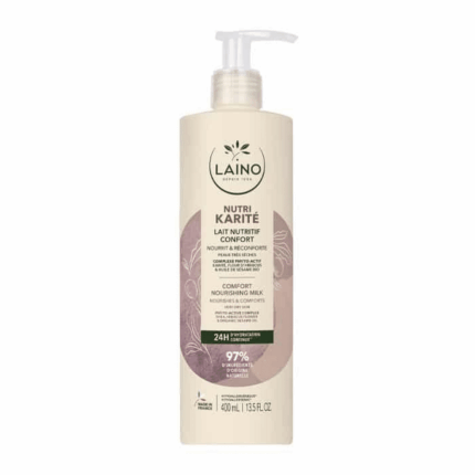 Flacon Laino Lait Nutritif Confort 400ml pour le soin du corps en Tunisie