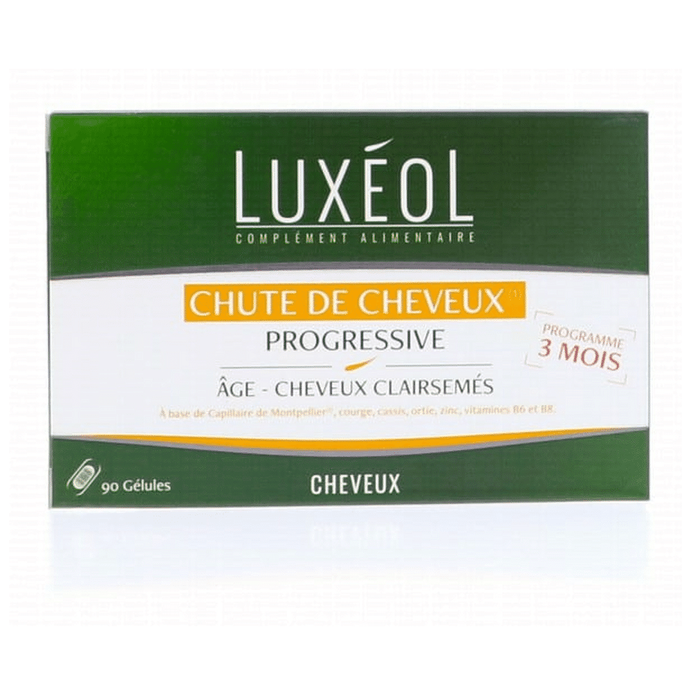 Luxéol Chute de Cheveux Progressive 3 Mois 90 Gélules