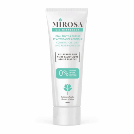 Flacon Mirosa Gel Nettoyant Peau Mixte à Grasse 200ml pour le soin du visage en Tunisie