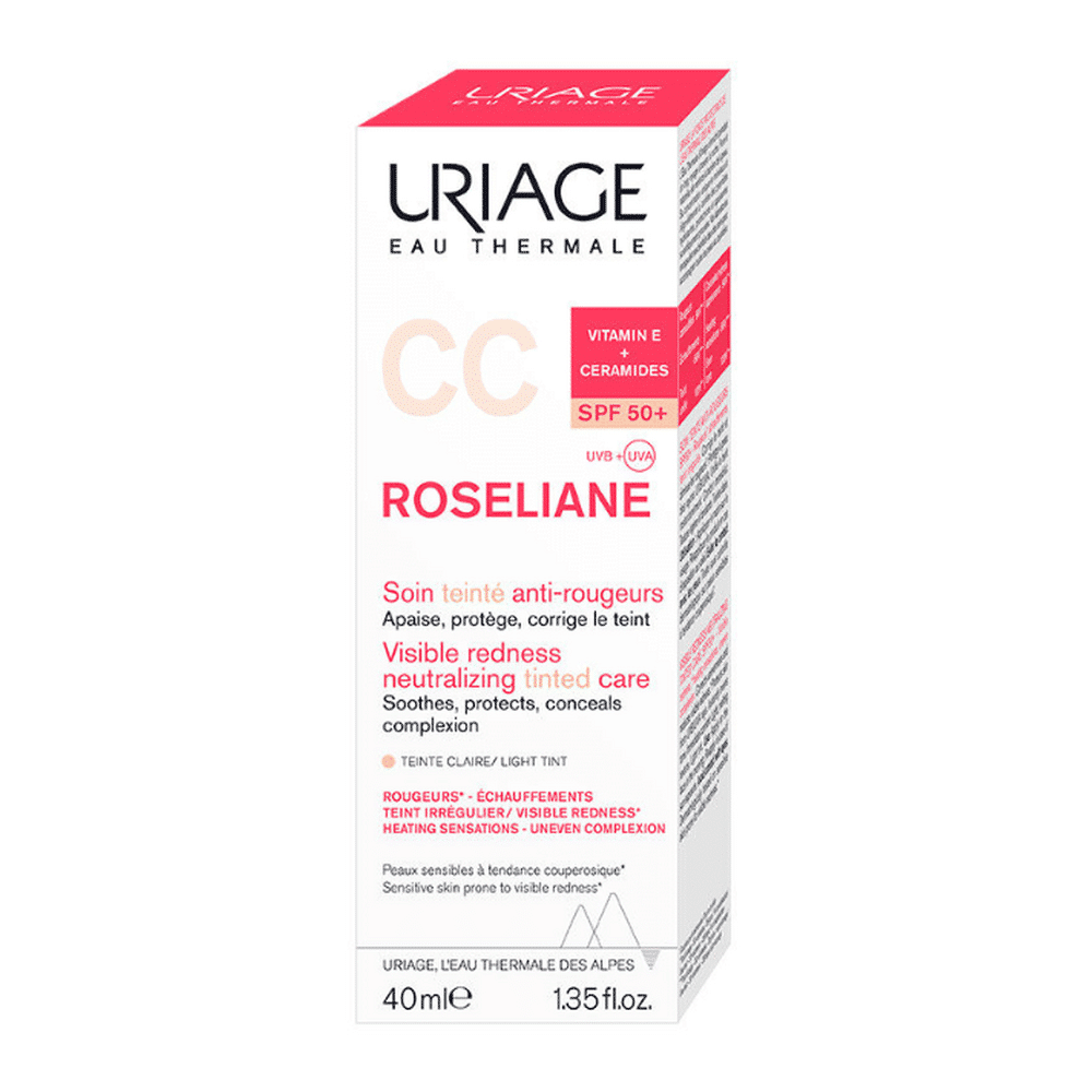 URIAGE ROSÉLIANE CC CREAM SPF50+ TEINTE CLAIRE 40ML PEAUX SENSIBLES