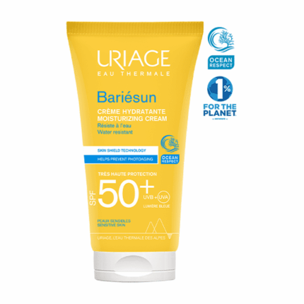 Tube uriage bariésun crème SPF50+ protection solaire visage peaux sèches sensibles Tunisie