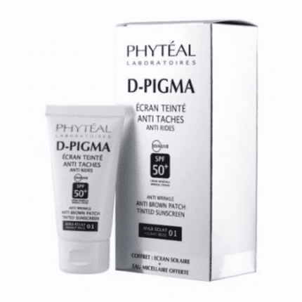 Flacon Phytéal Dpigma écran teinte Beige Eclat Spf50+eau Micellaire A L’aloe Vera 150ml (offerte) en Tunisie