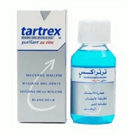 Tartrex Bain de Bouche Purifiant au Zinc 125ml pour l'hygiène quotidienne en Tunisie